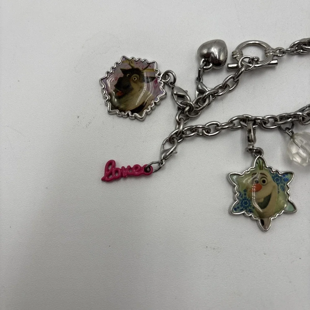 Disney Frozen Bracelet Charms Elsa Anna Olaf Sven Youth‎ Size Toggle Heart Love